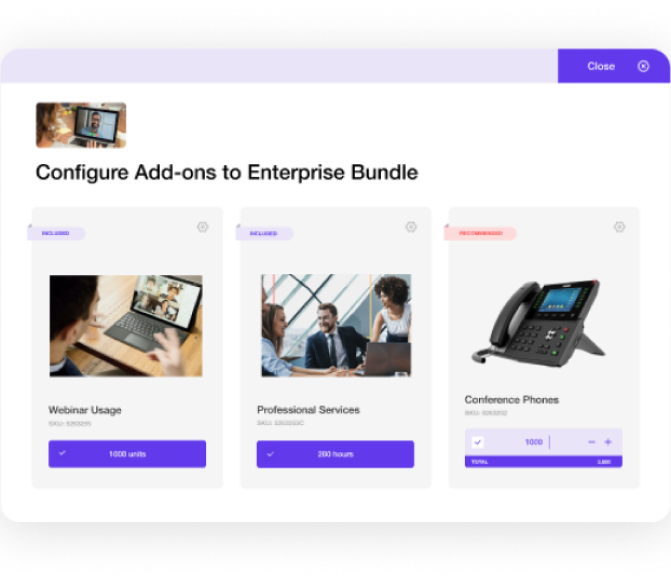 Drag and drop guided selling